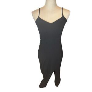 Abercrombie & Fitch Black Midi Dress Size S Small Y2K Little Black Dress